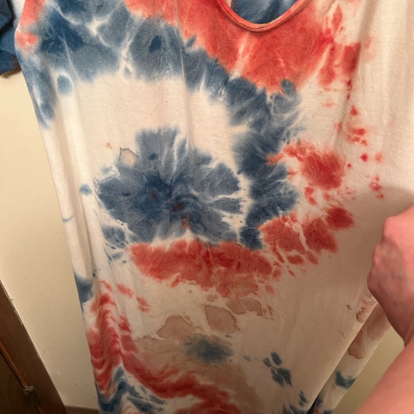 Emerald brand patriotic soft knit maxi dress, worn once, sz 3x, exc condition - Picture 4 of 8